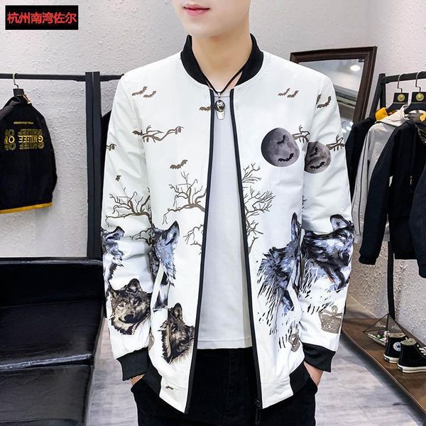 men's jackets printed jacket autumn and winter korean style stand-up collar slim thickening plus velvet men coat, Black;brown
men's jackets printed jacket autumn and winter korean style stand-up collar slim thickening plus velvet men coat, Black;brown