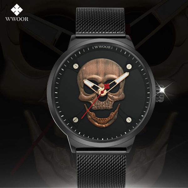 wristwatches men's watches 3d vintage skull watch japan quartz wristwatch wwoor luxury men waterproof sports gifts horloges mannen, Slivery;brown 
wristwatches men's watches 3d vintage skull watch japan quartz wristwatch wwoor luxury men waterproof sports gifts horloges mannen, Slivery;brown