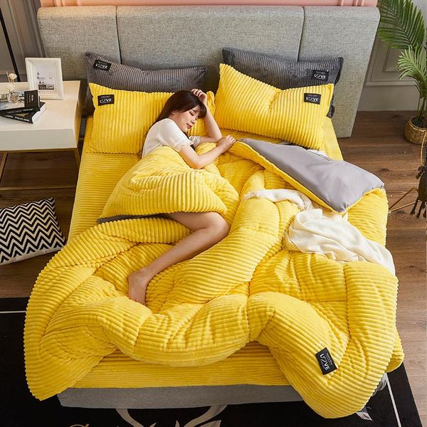 comforters & sets magic fleece winter comforter soft thicken duvet solid stripe warm quilts ru family 150*200cm home bedding bed cover flat
comforters & sets magic fleece winter comforter soft thicken duvet solid stripe warm quilts ru family 150*200cm home bedding bed cover flat