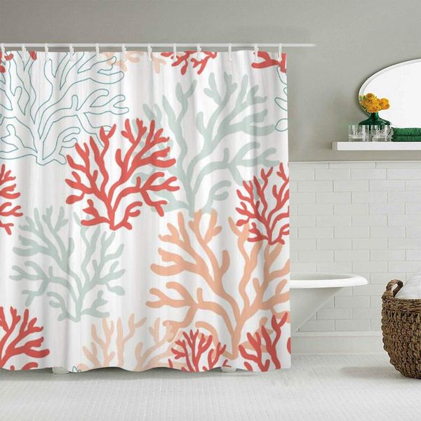 shower curtain pattern red pink and mint corals tropical reef nautical waterproof bath curtains hooks included -bathroom
shower curtain pattern red pink and mint corals tropical reef nautical waterproof bath curtains hooks included -bathroom