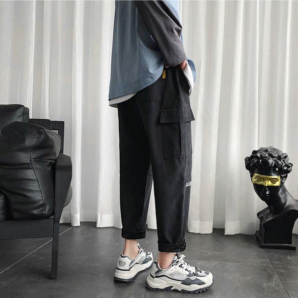 men casual pants multi-pockets plus size 3xl loose chic ankle-length mens cargo pant harajuku hip-hop kpop high street ulzzang, Black
men casual pants multi-pockets plus size 3xl loose chic ankle-length mens cargo pant harajuku hip-hop kpop high street ulzzang, Black