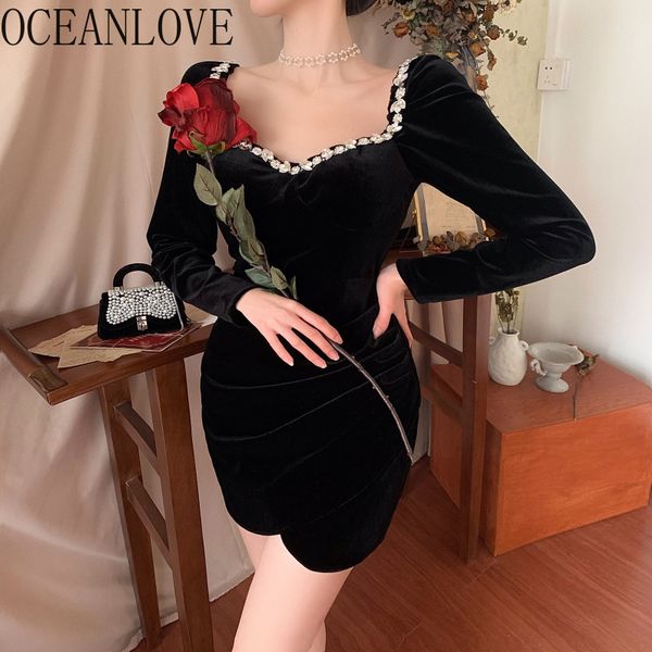 evening party autumn winter vestidos velour dress women beading black solid mini dresses 18948 210415, Black;gray
evening party autumn winter vestidos velour dress women beading black solid mini dresses 18948 210415, Black;gray