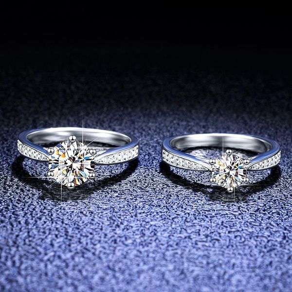 round brilliant cut 1 d color moissanite diamond test past gemstone ring silver 925 original six prong wedding women cluster rings, Golden;silver
round brilliant cut 1 d color moissanite diamond test past gemstone ring silver 925 original six prong wedding women cluster rings, Golden;silver