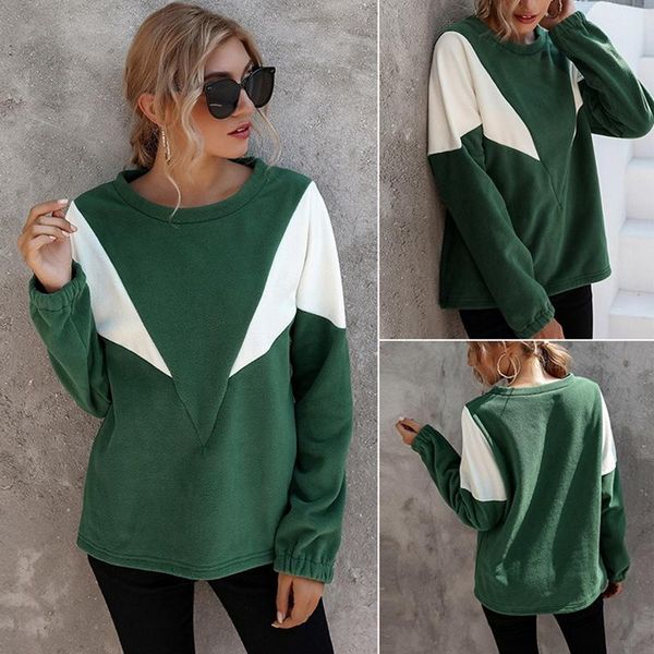 women's hoodies & sweatshirts european and american contrast color v-shaped round neck pullover hoody green, Black
women's hoodies & sweatshirts european and american contrast color v-shaped round neck pullover hoody green, Black