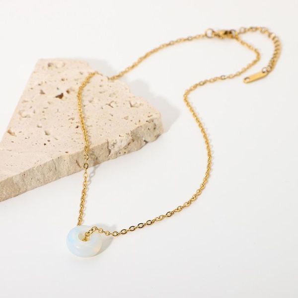 pendant necklaces minar french gold color stainless steel thin chain necklace for women ladies white hollow chunky circle stone, Silver
pendant necklaces minar french gold color stainless steel thin chain necklace for women ladies white hollow chunky circle stone, Silver