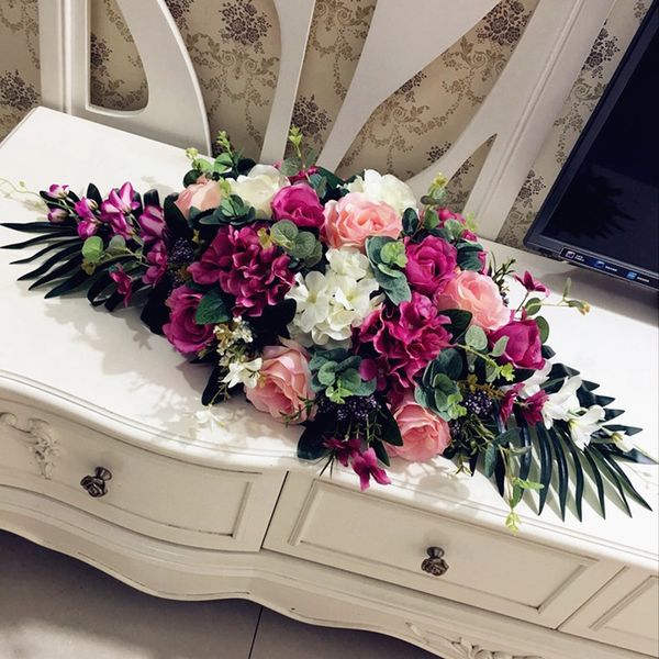 luxury diy wedding decor table flower runner artificial flower row arrangement table centerpieces rose lily peonies green leaf
luxury diy wedding decor table flower runner artificial flower row arrangement table centerpieces rose lily peonies green leaf