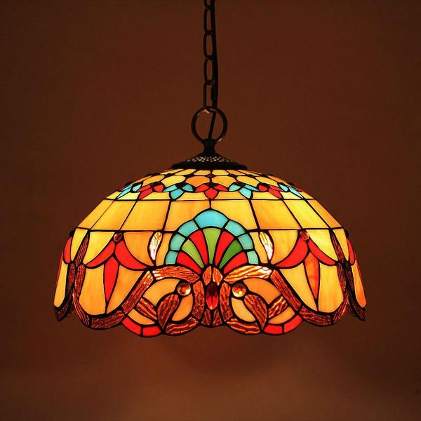 pendant lamps stained glass suspended luminaire tiffany baroque lights for home parlor dining room chain e27 90-260v
pendant lamps stained glass suspended luminaire tiffany baroque lights for home parlor dining room chain e27 90-260v