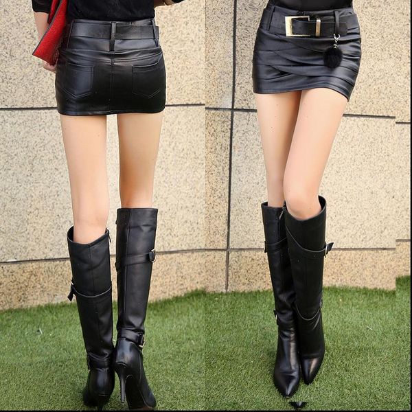 autumn and winter pu leather womens skirt short slim package hip dq837, Black
autumn and winter pu leather womens skirt short slim package hip dq837, Black