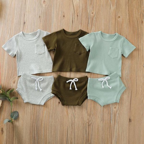 clothing sets toddler baby boys girls summer ribbed knitted clothes born infant solid t-shift + shorts outfit tracksuits, White
clothing sets toddler baby boys girls summer ribbed knitted clothes born infant solid t-shift + shorts outfit tracksuits, White