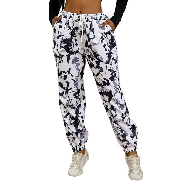 women pants camouflage printed full length high waist drawstring loose elegant fashion harem trousers 210522, Black;white
women pants camouflage printed full length high waist drawstring loose elegant fashion harem trousers 210522, Black;white