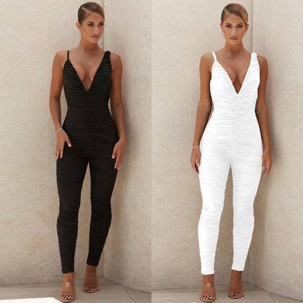 women's jumpsuits & rompers 2021 autumn jumpsuit deep v tight backless pleated one-piece suit body suits for women winter bohemian, Black;white
women's jumpsuits & rompers 2021 autumn jumpsuit deep v tight backless pleated one-piece suit body suits for women winter bohemian, Black;white
