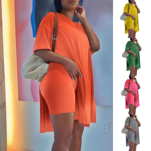 women's tracksuits fashion casual loose short sleeve solid color women outfit two piece tunic shorts set for lounge plus size, Gray
women's tracksuits fashion casual loose short sleeve solid color women outfit two piece tunic shorts set for lounge plus size, Gray
