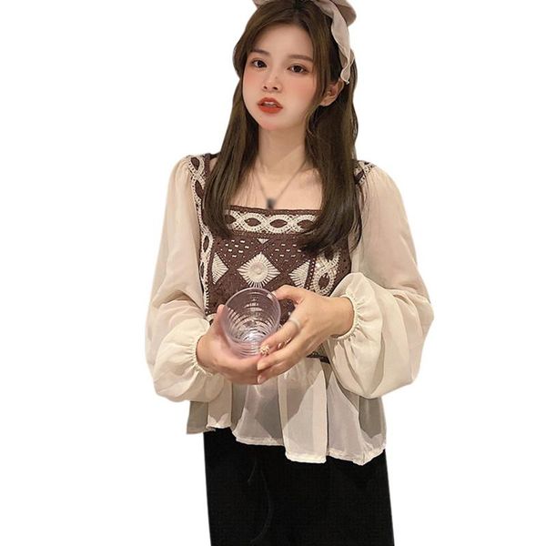 bras national characteristics design women shirt spring autumn fashion geometry knnited long-sleeved chiffon blouse, Red;black
bras national characteristics design women shirt spring autumn fashion geometry knnited long-sleeved chiffon blouse, Red;black