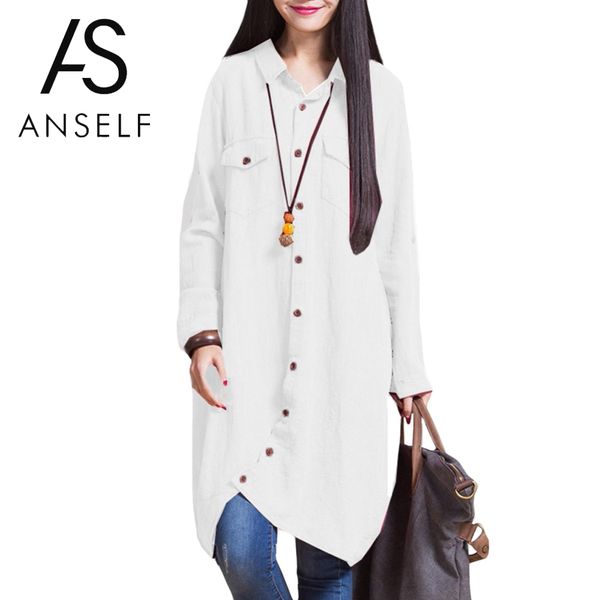 womens shirt plus size 3xl 4xl 5xl long women blouse irregular hem button loose casual long sleeve vintage lady tunic, White
womens shirt plus size 3xl 4xl 5xl long women blouse irregular hem button loose casual long sleeve vintage lady tunic, White