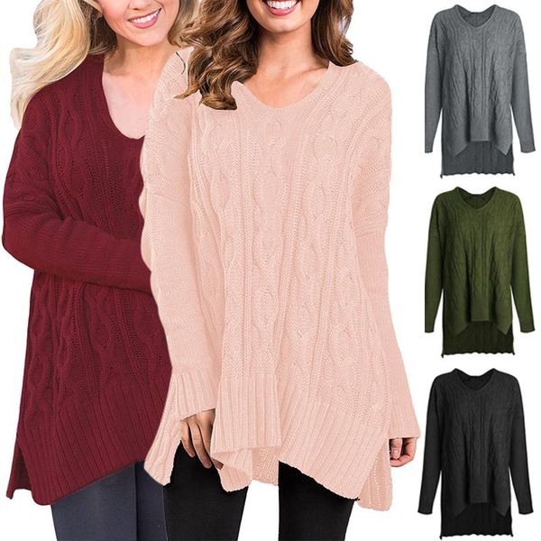 women's sweaters long sleeve irregular sweater knitted loose blouse jumper pullover, White;black
women's sweaters long sleeve irregular sweater knitted loose blouse jumper pullover, White;black