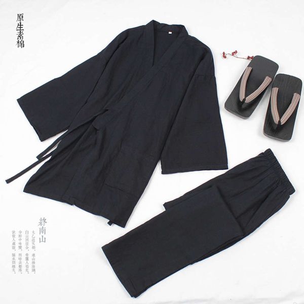 style japanese traditional tether cotton linen pyjamas men's sleep lounge kimono yukata badjas monnik zweet stoom obi outfits, Black;brown
style japanese traditional tether cotton linen pyjamas men's sleep lounge kimono yukata badjas monnik zweet stoom obi outfits, Black;brown