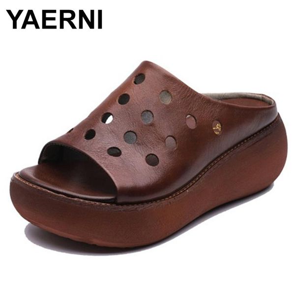 slippers yaerniplatform open shoes woman 2021hollow genuine leather wedge sandals women, Black
slippers yaerniplatform open shoes woman 2021hollow genuine leather wedge sandals women, Black