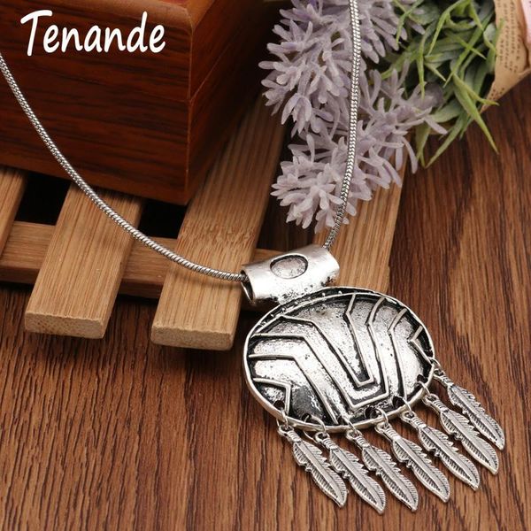 pendant necklaces tenande punk bohemia big round leaves tassel carved statement pendants for women party gift jewelry femme bijuterias, Silver
pendant necklaces tenande punk bohemia big round leaves tassel carved statement pendants for women party gift jewelry femme bijuterias, Silver