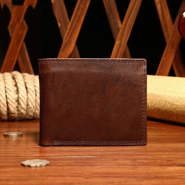 wallets retro style men's wallet genuine leather short bilfold ridge luxury cards rifd blocking slim male coin purse, Red;black
wallets retro style men's wallet genuine leather short bilfold ridge luxury cards rifd blocking slim male coin purse, Red;black