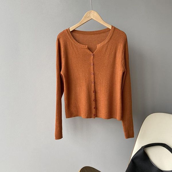 women's knits & tees thin v-neck knitted cardigan spring and summer crochet 2021 long-sleeved bottoming shirt short elegant woman, White
women's knits & tees thin v-neck knitted cardigan spring and summer crochet 2021 long-sleeved bottoming shirt short elegant woman, White