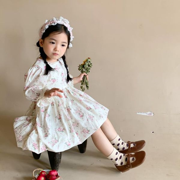girl's dresses baby girls princess dress with floral pattern 2021 vintage french girly flower elegant children clothes cute kids frock, Red;yellow
girl's dresses baby girls princess dress with floral pattern 2021 vintage french girly flower elegant children clothes cute kids frock, Red;yellow