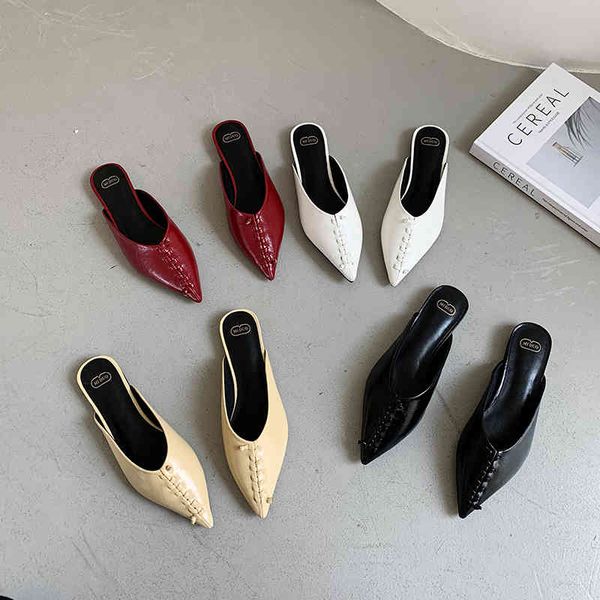 slippers 2021 summer women pointed toe flats casual slides fashion solid color beige/yellow/red/black retro style mules slip on b5
slippers 2021 summer women pointed toe flats casual slides fashion solid color beige/yellow/red/black retro style mules slip on b5
