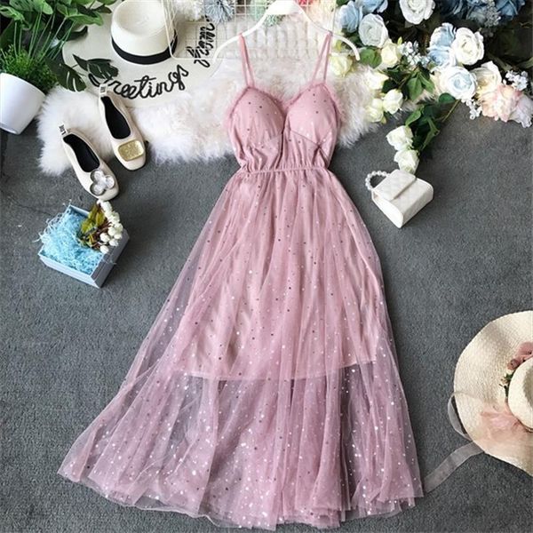sequined party dress stars women tank v neck sleeveless vestidos dresses summer mesh patchwork long, White
sequined party dress stars women tank v neck sleeveless vestidos dresses summer mesh patchwork long, White
