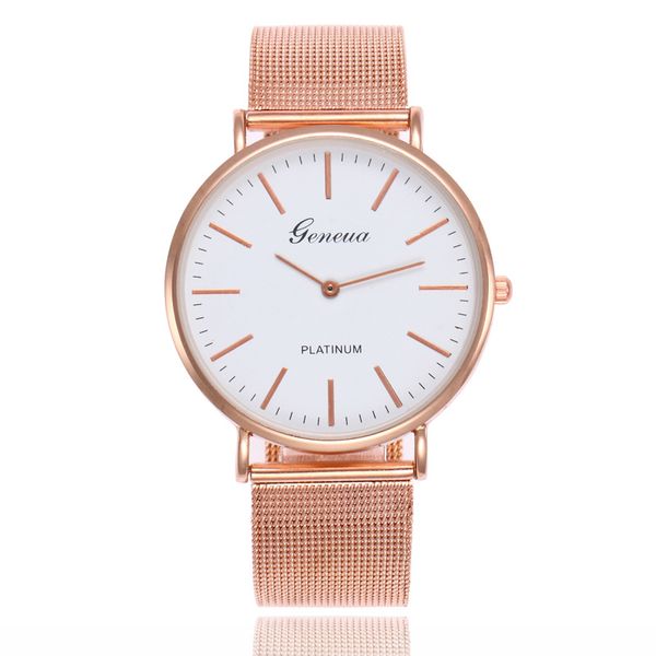 men gold alloy watches geneva women famous minimalist design steel stainless mesh wristband simple quartz clock fashion man wristwatch, Slivery;brown
men gold alloy watches geneva women famous minimalist design steel stainless mesh wristband simple quartz clock fashion man wristwatch, Slivery;brown