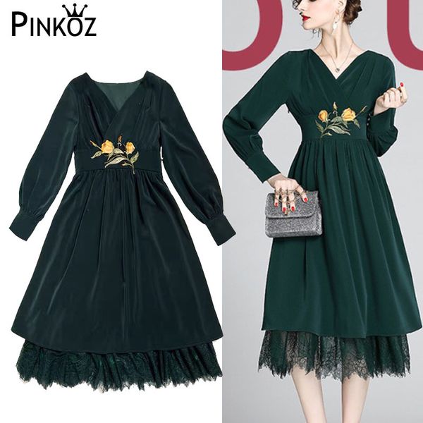 spring embroidery vintage dress plus size fashion lace patchwork mid-calf work casual party dresses women a-line vestidos 210421, White
spring embroidery vintage dress plus size fashion lace patchwork mid-calf work casual party dresses women a-line vestidos 210421, White