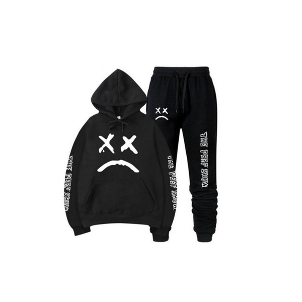 men's hoodies & sweatshirts rip lil peep sweatshirt + sweatpants suits men women hip hop cry baby pullover two piece set sudaderas, Black
men's hoodies & sweatshirts rip lil peep sweatshirt + sweatpants suits men women hip hop cry baby pullover two piece set sudaderas, Black
