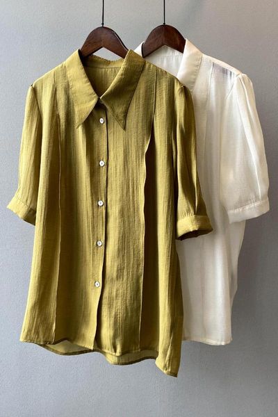 women's blouses & shirts 2021 summer style short sleeve collar loose shirt sun protection casual white mid-length
women's blouses & shirts 2021 summer style short sleeve collar loose shirt sun protection casual white mid-length