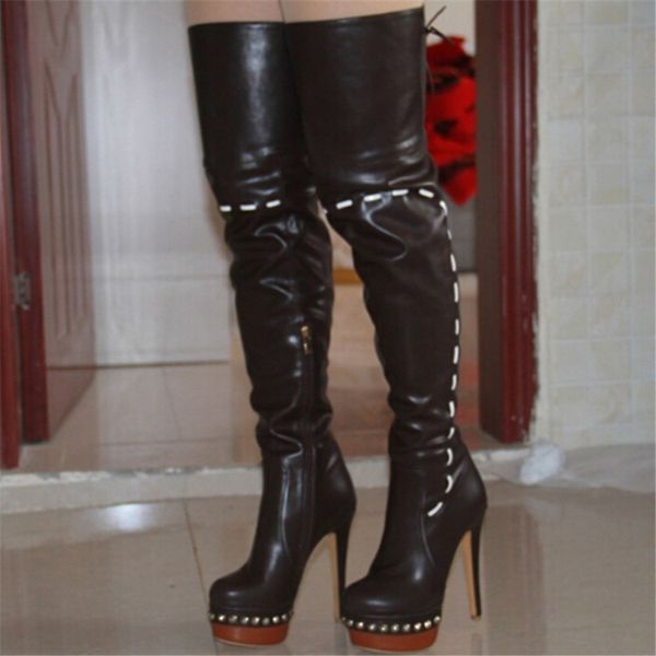 boots olomm feminine rivets thigh stiletto high-toe boots with round-foot black party shoes plus eua 4-10.5 size as0g
boots olomm feminine rivets thigh stiletto high-toe boots with round-foot black party shoes plus eua 4-10.5 size as0g