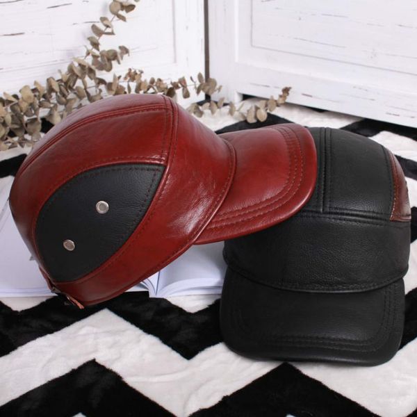 visors cowhide men's flat visor hat genuine leather ear protection cap male winter outdoor leisure warm fashion hats h6946, Blue;gray
visors cowhide men's flat visor hat genuine leather ear protection cap male winter outdoor leisure warm fashion hats h6946, Blue;gray