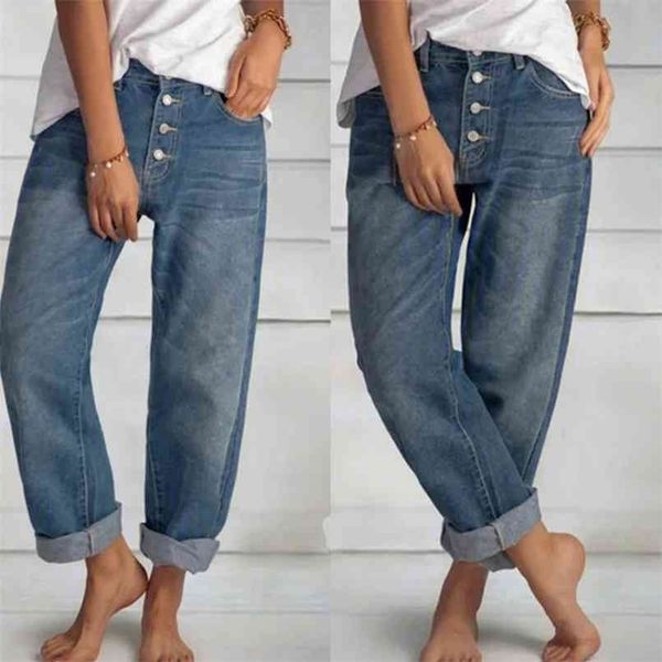 women's loose casual all-match jeans wide-leg pants retro blue straight-leg slim 210809
women's loose casual all-match jeans wide-leg pants retro blue straight-leg slim 210809