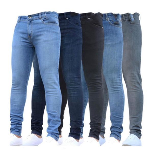 men's jeans autumn 2021 men slim fit trousers fashion stretch skinny mid waist black pencil hombre casual pure color denim pants, Blue
men's jeans autumn 2021 men slim fit trousers fashion stretch skinny mid waist black pencil hombre casual pure color denim pants, Blue