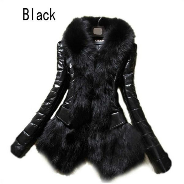 faux women's fur coat leather outerwear snowsuit long sleeve jacket black fashion
faux women's fur coat leather outerwear snowsuit long sleeve jacket black fashion