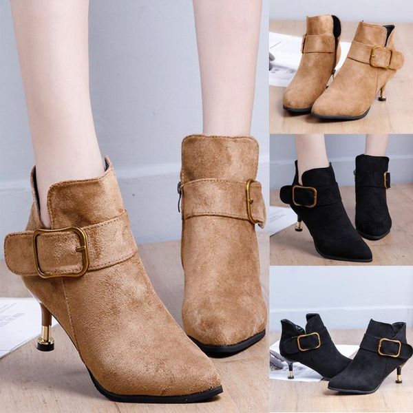 boots jaycosin girl 2021 women lady warm winter pointed belt buckle high heel booties female side zipper shoes july 9 p35, Black
boots jaycosin girl 2021 women lady warm winter pointed belt buckle high heel booties female side zipper shoes july 9 p35, Black