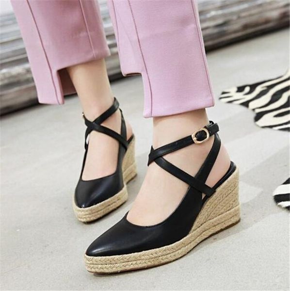 vintage punk gladiator sandals women weaving wedge high heels platform cross tied shoes ladies party office dress 34-41, Black
vintage punk gladiator sandals women weaving wedge high heels platform cross tied shoes ladies party office dress 34-41, Black