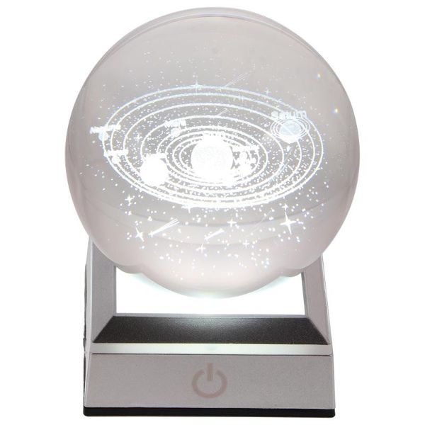 novelty items 1pc led solar system crystal 3d planetary delicate decorative light silver
