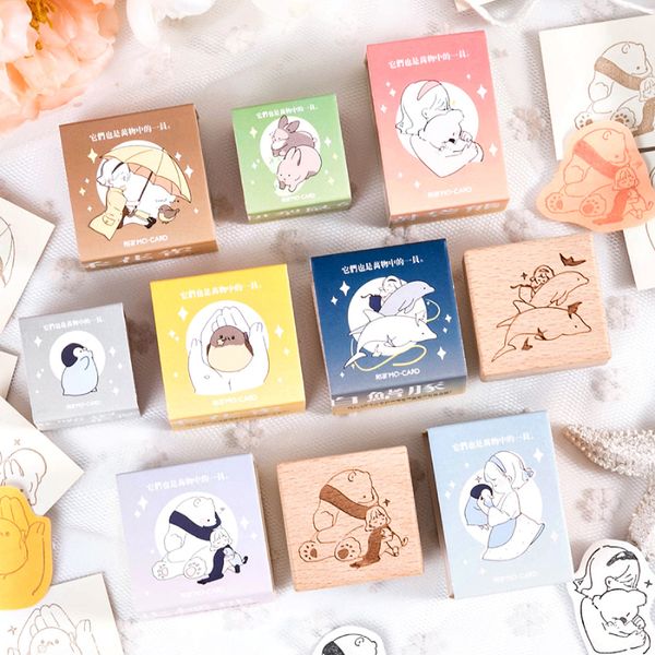 Animal Pattern Wooden Stamps Endangered Animal Pattern Printed Ink Stamps Decorative Rubber Stamp Set for DIY Craft Letters
Animal Pattern Wooden Stamps Endangered Animal Pattern Printed Ink Stamps Decorative Rubber Stamp Set for DIY Craft Letters
