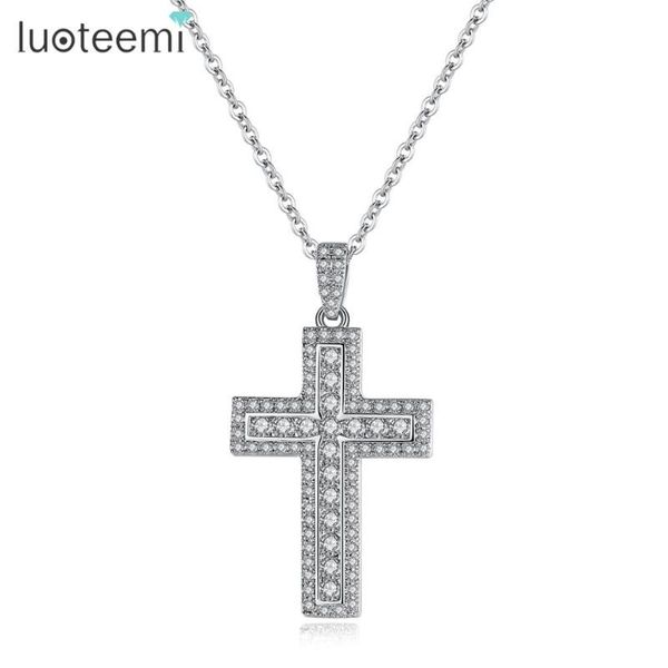 pendant necklaces luoteemi cross shape necklace cubic zircon fashion statement jewelry for women bride wedding dating party collane gifts, Silver
pendant necklaces luoteemi cross shape necklace cubic zircon fashion statement jewelry for women bride wedding dating party collane gifts, Silver
