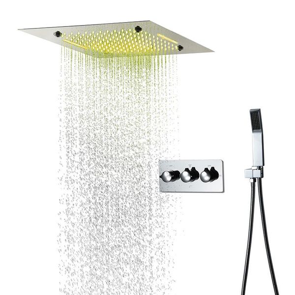bathroom shower sets large and cold rain systems ceiling 20 inch led music head for faucet brass concealed bath mixer tap