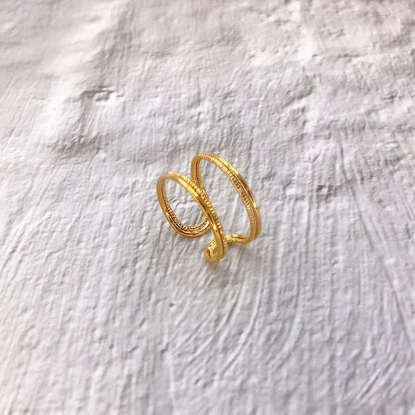 new 18k genuine plating texture hollow out for women's gold simple adjustable index finger ring, Black
new 18k genuine plating texture hollow out for women's gold simple adjustable index finger ring, Black