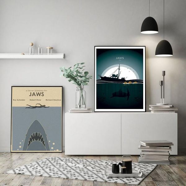 paintings jaws minimalist retro posters art movie painting kraft paper prints home room decor wall for living no frame
paintings jaws minimalist retro posters art movie painting kraft paper prints home room decor wall for living no frame
