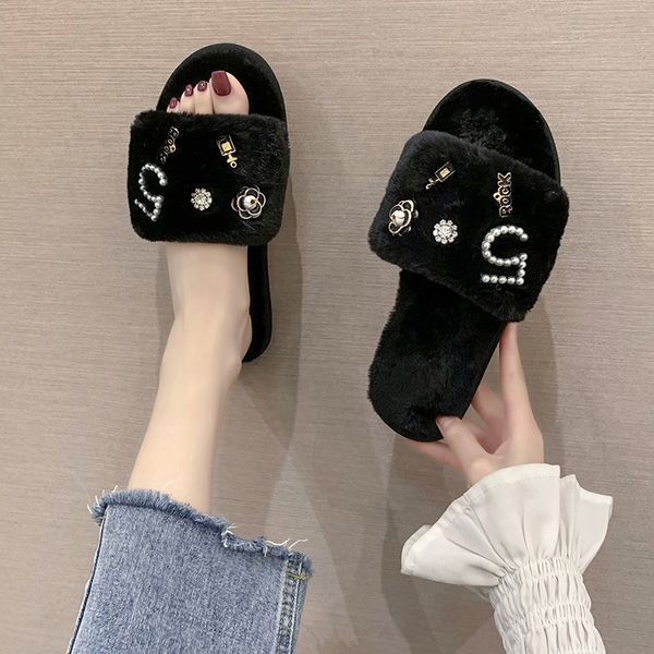 luxurys designers shoes christmas perfume flower fur slippers women plush flip flops camellia pearl beading fur sandals women pa, Black
luxurys designers shoes christmas perfume flower fur slippers women plush flip flops camellia pearl beading fur sandals women pa, Black