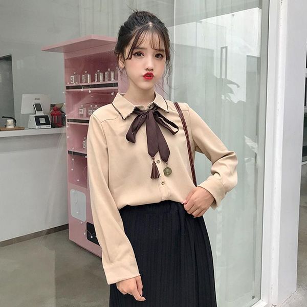 autumn products retro women's sweet lace bowknot shirt fashion thicken loose thin long sleeve blouse women blouses & shirts, White
autumn products retro women's sweet lace bowknot shirt fashion thicken loose thin long sleeve blouse women blouses & shirts, White