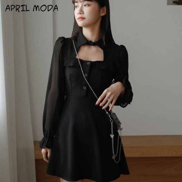 casual dresses vintage fashion spring hollow long-sleeved little black dress female waist thin french retro high a-line, Black;gray
casual dresses vintage fashion spring hollow long-sleeved little black dress female waist thin french retro high a-line, Black;gray