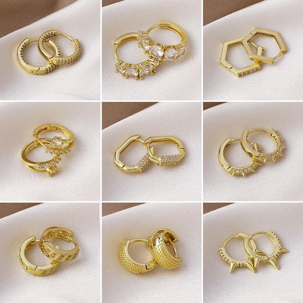 hoop & huggie korean fashion zircon crystal mini small earrings for women geometric round oval hooping ear cuff jewelry ms306, Golden;silver
hoop & huggie korean fashion zircon crystal mini small earrings for women geometric round oval hooping ear cuff jewelry ms306, Golden;silver