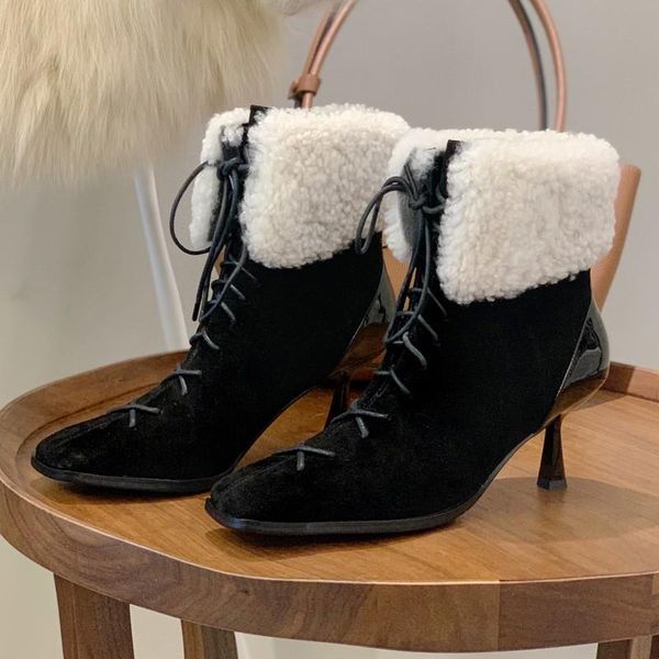 boots warm thick-fur high heels snow winter designer shoes women fur headband 2021 trend real leather ankle ladies, Black
boots warm thick-fur high heels snow winter designer shoes women fur headband 2021 trend real leather ankle ladies, Black