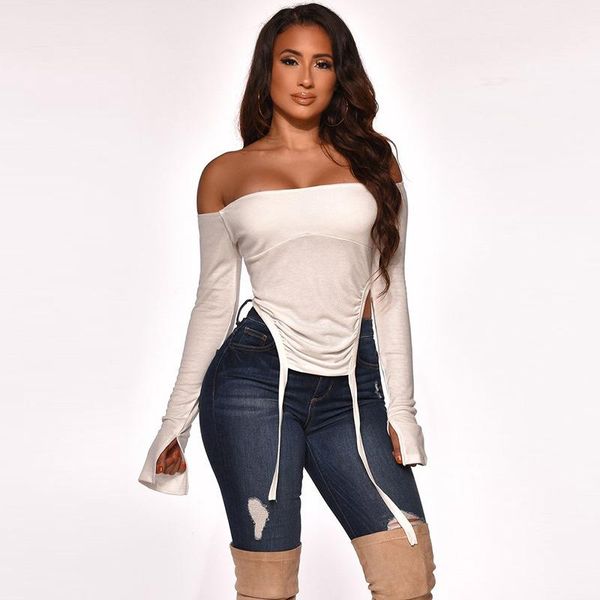 women's t-shirt seasons ribbed women slit long sleeve irregular t shirt off shoulder bodycon streetwear elegant autumn winter asts8, White
women's t-shirt seasons ribbed women slit long sleeve irregular t shirt off shoulder bodycon streetwear elegant autumn winter asts8, White